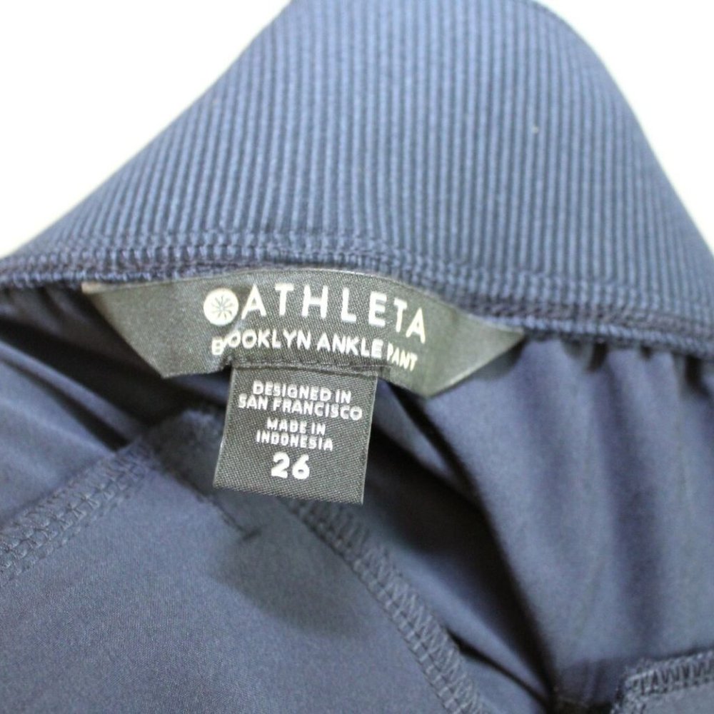 NWT Athleta Brooklyn Ankle Pants Navy Blue Women's Plus Size 26 H11522 - Picture 12 of 14